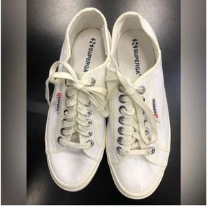 Superga white sneaker shoes